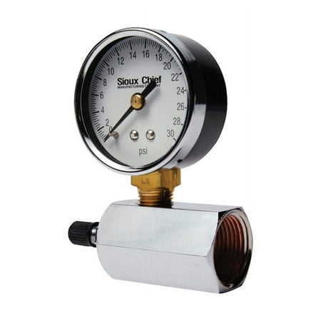 Sioux Chief 2 Inches in. Polycarbonate Pressure Gauge 30 psi