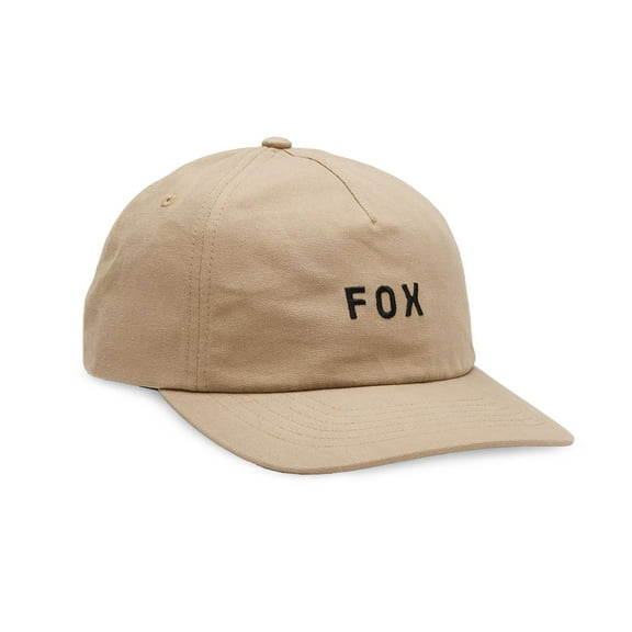 Fox Racing Mens Strapback Curve Peak Cap ~ Wordmark taupe