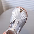 thumbnail image 5 of XIMIN Toddler Girls Closed-Toe Sandals with Adjustable T-Strap Breathable Cutout Design Non-Slip Sole Summer Shoes for Kids Casual Wear (Silver, 18-24 Months), 5 of 9