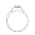 thumbnail image 3 of Natural Pear Shaped Opal Halo Engagement Ring with Moissanite in White Gold Plated/ 925 Sterling Silver| Teardrop October Birthstone, Birthday, Anniversary, Wedding Jewelry, Ring Size 5, 3 of 4