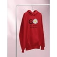 thumbnail image 3 of Go Daisies Positive Quote Hoodie Women -Image by Shutterstock, Female Large, 3 of 4