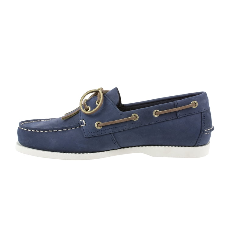 Rugged Shark Classic Men’s Blue Leather Boat Shoe Sip On Shoe Loafer Size 11 Rugged Shark Men main image 2