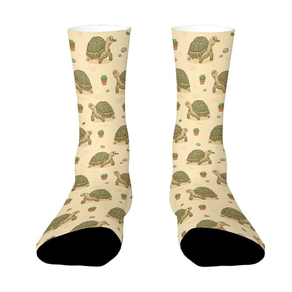 Russian Tortoise Funny Novelty Crew Socks for Women Men Sports