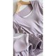 thumbnail image 5 of Pijama de manga corta para mujer, ligero y transpirable, con almohadillas para el pecho, ropa de casa y pijama, blusa de poliéster., 5 of 5