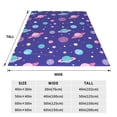 thumbnail image 3 of Fuzoiu Space Print Ultra-Soft Micro Fleece Blanket,All Seasons Flannel Throw, Lightweight Blanket for Bed, Sofa, Couch, Movie Night, Camping, and Travel-50"x40", 3 of 7