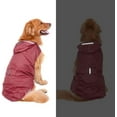 thumbnail image 2 of Dog Raincoat With Hood & Collar Hole & Safe Reflective Stripes, Ultra-Light Breathable 100% Waterproof Rain Jacket Medium-Sized Dogs-4xl Red, 2 of 6