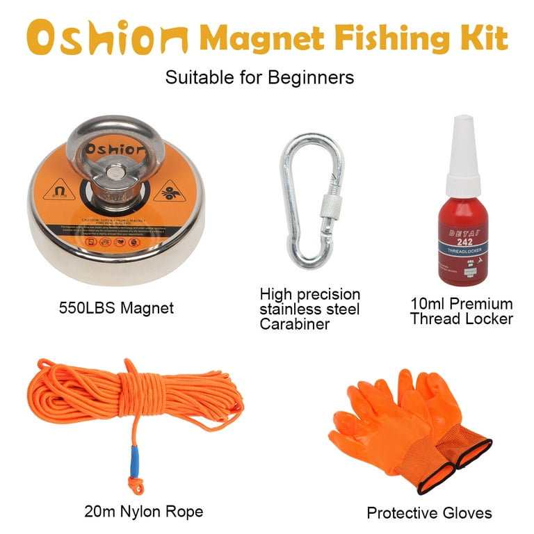 Oshion Magnet Fishing Kit Salvage Magnetic Set with Strong Magnet