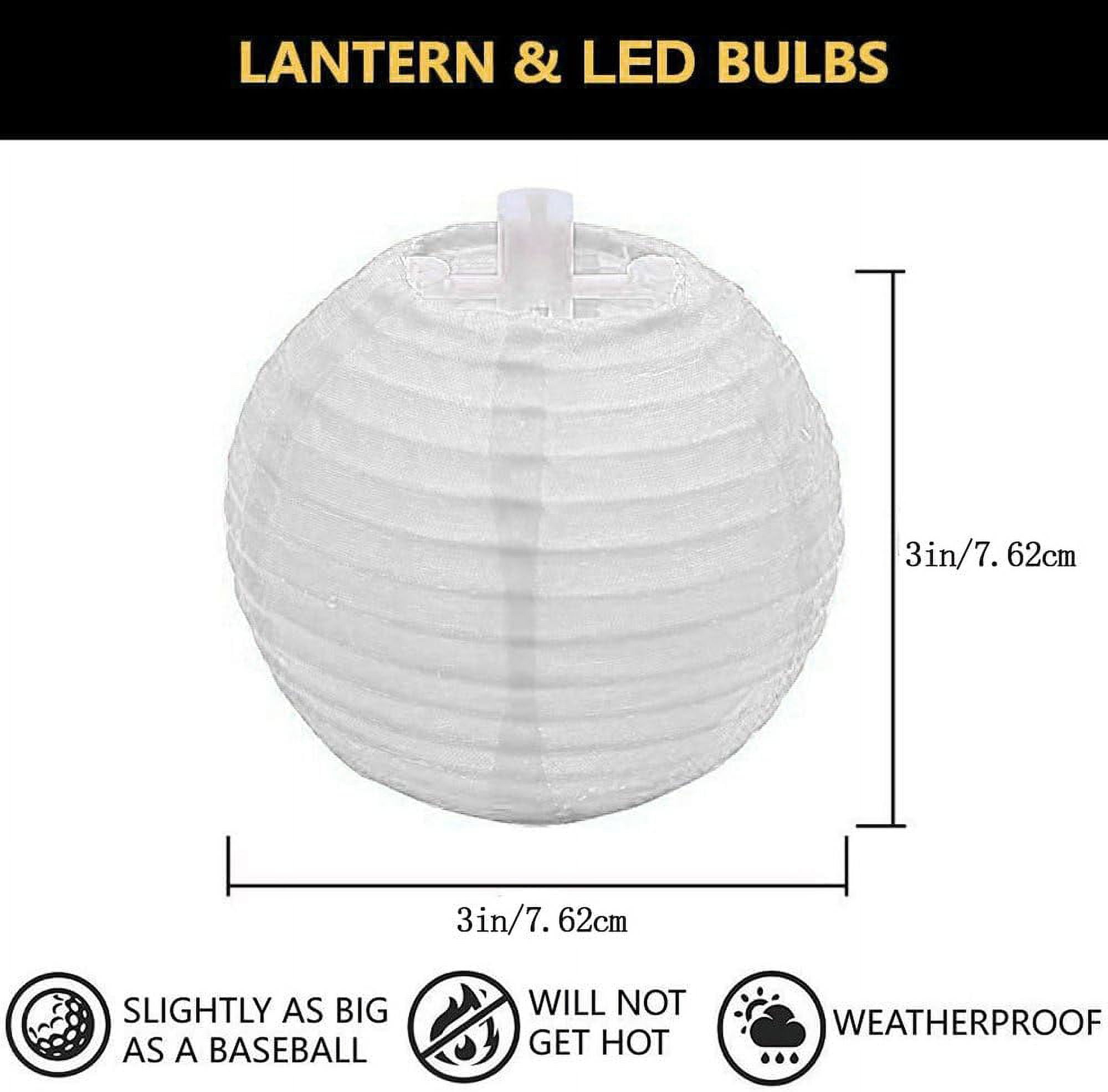 String Lights Lanterns with Lights, 20 White Lanterns, Lantern String Lights Bedroom, Solar String Lights Outdoor Waterproof,Outdoor Waterproof Lantern Weddings Parties Decorations(16 ft 20 LED)
