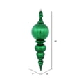 thumbnail image 2 of Vickerman 28" Shiny Finial Christmas Ornament, Shatterproof Plastic, Holiday Christmas Tree Decoration, Green, 2 of 2