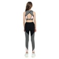 thumbnail image 3 of MSemis Kids Girls Two Piece Yoga Sports Suit Crop Top with Athletic Leggings Grey 12, 3 of 7