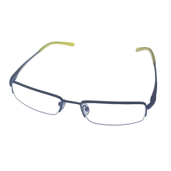 New Balance Rimless Metal Matte Navy Eyeglasses, 53mm
