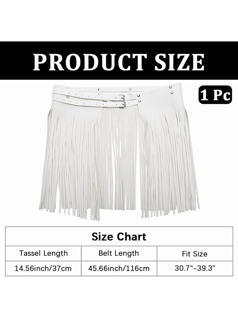 BoHo Hippie Festival Off White Disc Faux Leather Fringe Tie Hip Belt Med… Free People We The Free Sola Studded Leather Belt Off-White  main image 4