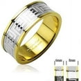 thumbnail image 2 of Men / Ladies 316L Surgical Stainless Steel Rings/ IP Gold/ Steel Center/Maze Size 12, 2 of 2