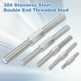 thumbnail image 3 of M10x50mm Double End Threaded Stud Screw, 3pcs 304 Stainless Steel Hex Bolt, 3 of 7