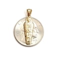thumbnail image 4 of 14k yellow Gold sarcophagus ancient Egypt mummy Pendant charm fine jewelry 1.5g, 4 of 12