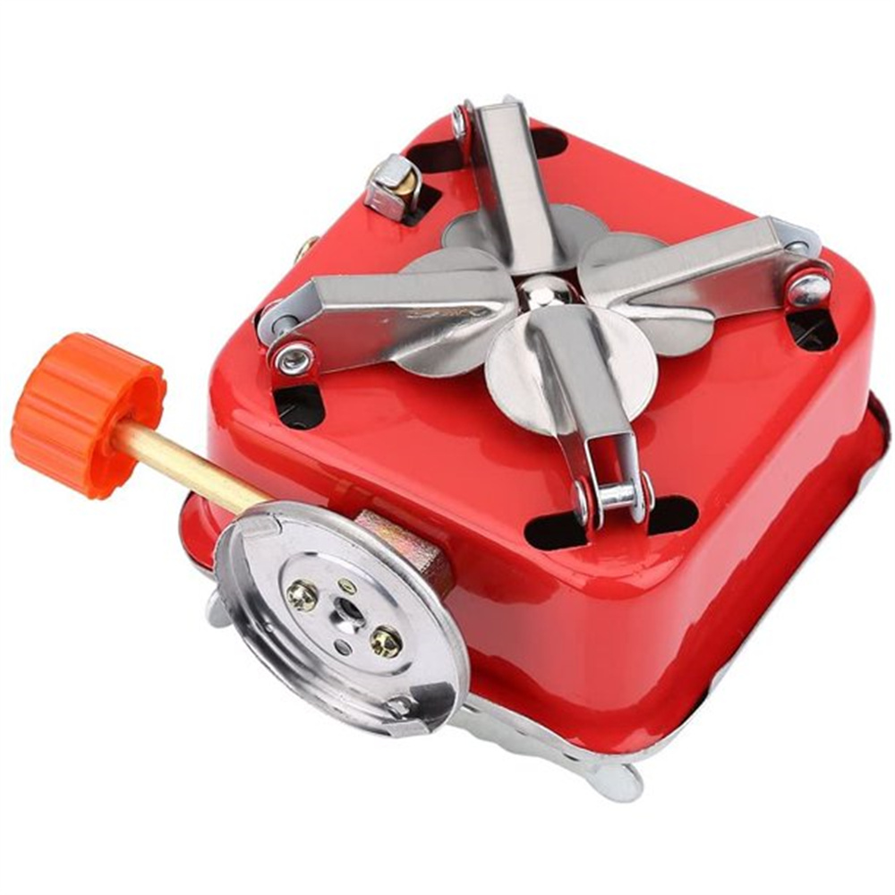 CNKOO Stove Burner-Ultralight Camping Stove Portable Mini Outdoor Folding Metal Camping Gas Stove Windproof Furnace Burner Backpacking Hiking