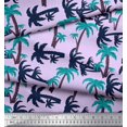 thumbnail image 3 of Soimoi Purple Rayon Fabric Palm Tree Printed Craft Fabric by the Yard 42 Inch Wide, 3 of 3