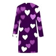 thumbnail image 4 of Censtreet Nightgowns for Women Long Sleeve Night Gown Soft Sleep Shirts Women's Sleepwear Heart Print Sleep Dress, 4 of 6