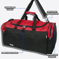 thumbnail image 2 of J World Copper 56L Duffel Bag - Red/Black, 2 of 6
