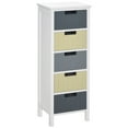 thumbnail image 1 of HOMCOM Commo 5 Tiroirs, Commode, Armoire de Rangement Tour pour Salon, Salle de Bain, Entrée, 1 of 10