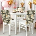 thumbnail image 4 of WOBOGO Mahjong Background Dining Room Chair Covers 2 Pieces Super Fit Elastic Fiber Removable Washable Protective Cover, 4 of 6