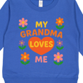 thumbnail image 3 of Inktastic My Grandma Loves Me Heart and Flowers Toddler Sweatshirt, 3 of 4