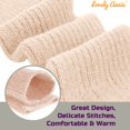 thumbnail image 5 of Lovely Annie Big Girl's & Women's 1 Pairs Knee High Wool Socks | Comfy, Cozy and Fancy Leg Warmer Stockings AFS05 Size L/XL(Beige), 5 of 5