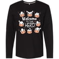 thumbnail image 3 of Inktastic Welcome to the Herd with Cute Black and White Holstein Cows Long Sleeve T-Shirt, 3 of 5