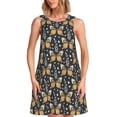 thumbnail image 1 of Balery Flower Butterfly Vestidos de verano para mujer con estampado: vestido holgado sin mangas, vestido playero informal y cómodo para días calurosos., 1 of 7