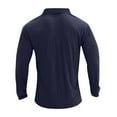 thumbnail image 5 of Huresd Men's Long Sleeve Polo Shirts Casual Solid Color Slim Fit Fashion Cotton Shirt Navy L, 5 of 5