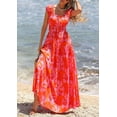 thumbnail image 3 of PRETTYGARDEN Women's Boho Maxi Dress Summer Cap Sleeve Long Flowy Beach Vacation Floral Sundresses Spring Resort Wear, 3 of 8