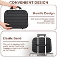 thumbnail image 5 of 14 Inch Hard  Makeup Travel Bag with Handle and Zipper - Black, 5 of 8