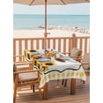 thumbnail image 2 of Outdoor Tablecloth with Umbrella Hole for Patio/Picnic/Party/Camping, Yellow Yak Waterproof Table Cloth Rectangle Table Cover Washable, Sunflowers Checkered Elegant Pastoral Buffalo (60"x 120"), 2 of 8