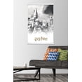 thumbnail image 2 of The Wizarding World: Harry Potter - Illustrated Hogwarts Wall Poster with Wooden Magnetic Frame, 22.375" x 34", 2 of 5