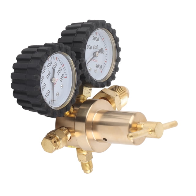 Regulador de nitrógeno Regulador de presión de aire de gas de doble calibre con presión de suministro de 0 a 800 PSI CGA580