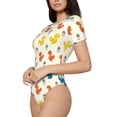 thumbnail image 2 of Naloa Colorful Squirrel Women's Short-Sleeved Onesie, One-Piece Swimsuit for Parties, dates, clubs - X-Large, 2 of 9