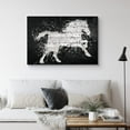 thumbnail image 2 of PixonSign Canvas Print Wall Art Wood Panel Style White Horse Silhouette Animals Wildlife Illustrations Modern Art Contemporary Portrait Relax/Calm Multicolor Warm for Living Room, Bedroom - 32"x48", 2 of 5