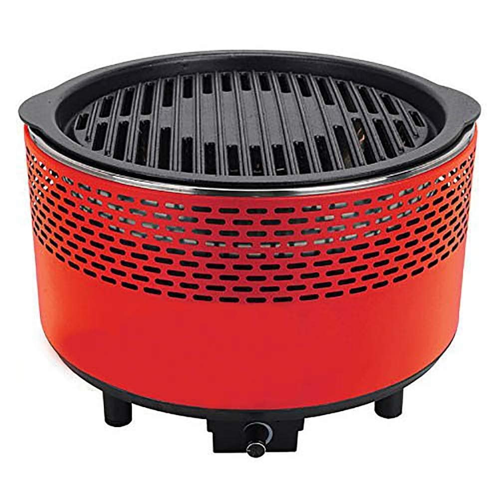 Portable Smokeless Charcoal BBQ Grill Compact Barbecue Grill Builtin Battery Operated Fan