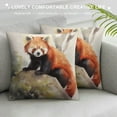 thumbnail image 3 of COMIO  Raccoon Throw Pillow Cover Hand Drawn Watercolor Painting Little Cute Animal Wildlife Nature Square Pillow Case Cushion Cover for Home Car Decorative, 3 of 5