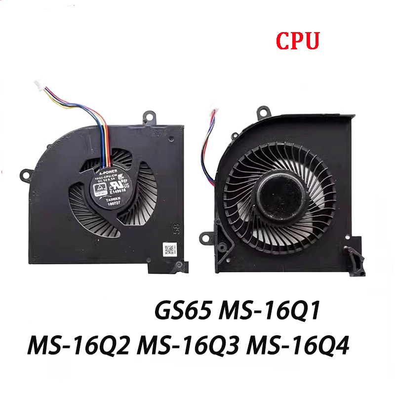 Laptop Cooler CPU GPU Cooling Fan For MSI GS65 GS65VR P65 MS-16Q2 16Q1 16Q3 MS-16Q4