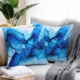 thumbnail image 2 of Watercolors Blue Printing Outdoor Pillow Covers Pack of 2 Modrn Art Waterproof Throw Pillow Covers Decorative Cushion Cases for Patio Garden Tent Balcony Couch 26x26 inch, 2 of 8