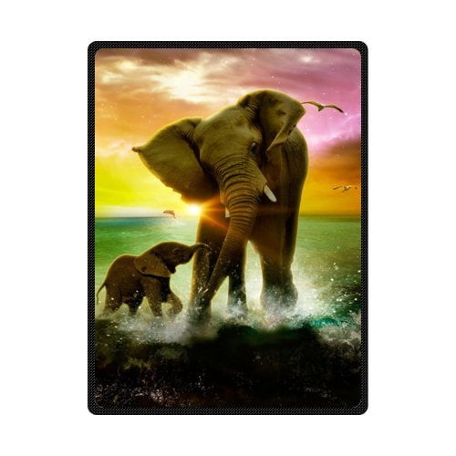 Cadecor Elephant Drawing Fleece Blanket Throw Blanket 58x80 Inches Walmart Com Walmart Com