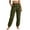 Army Green|Cinched-Bottom, variant on Corduroy Pants for Women Multi Pockets Drawstring Elastic Waist Comfy Spring Fall Cargo Sweatpants (2XL, Blue)