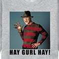 thumbnail image 3 of Nightmare On Elm Street - Hay Gurl Hay - Men's Crew Neck Fleece Pullover, 3 of 5