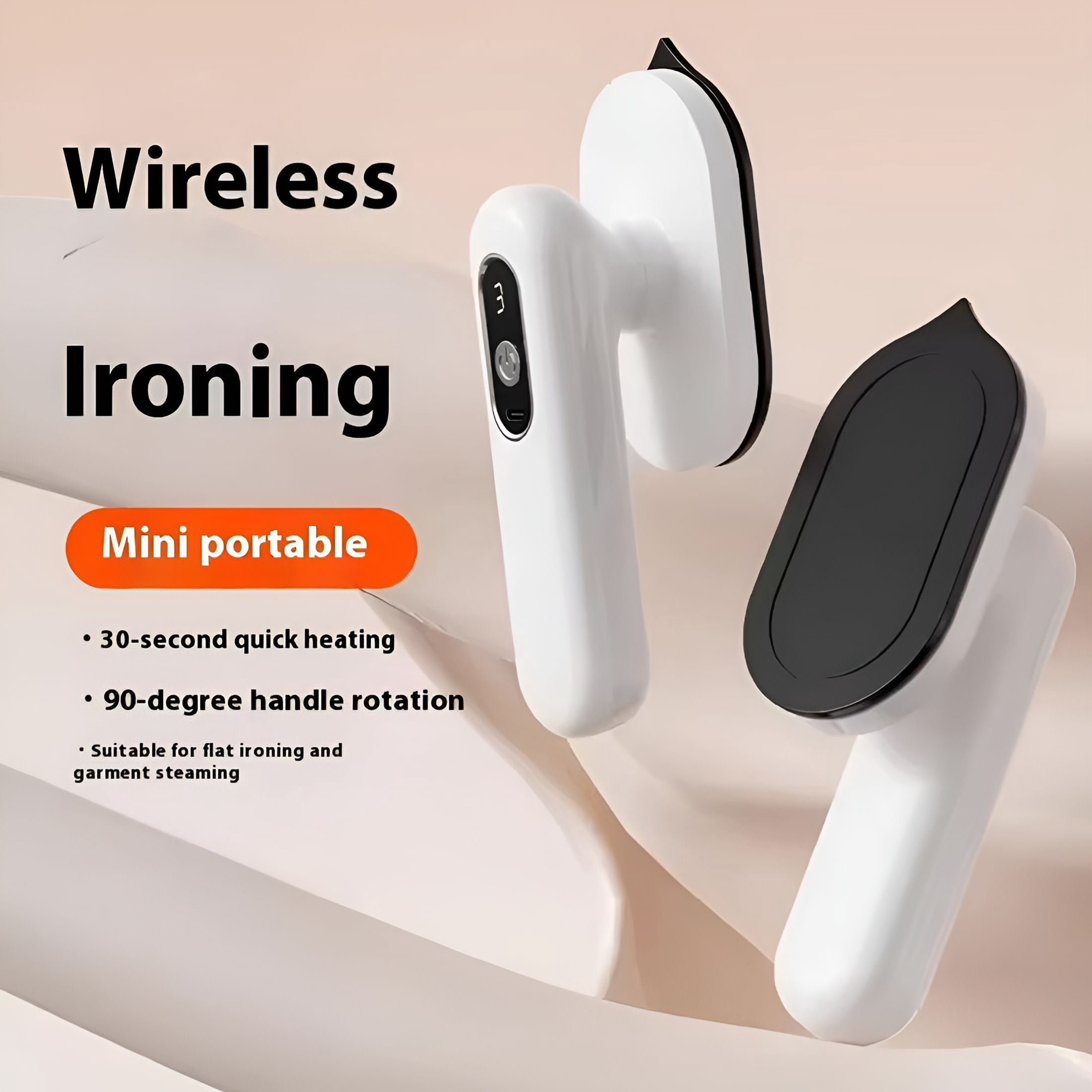 HIBIBUD 2026 New Handheld Clothing Iron for Clothes Mini Ironing Machine Portable Travel Garment Appliance for Home,Travel,Dorm,Steam Steamer Iron Ironing Travel Cordless Iron
