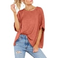 thumbnail image 3 of Women Oversized T-Shirt Summer Casual Short Sleeve Loose Tee Tops, 3 of 7