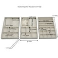 thumbnail image 2 of Household Essentials Stackable Jewelry Trays, 3 Varieties, Space for Necklaces, Rings and Earrings, Blended Canvas with Felt Interior, Perfect for Drawers and Closet Shelves, Silver, 2 of 10