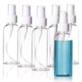 thumbnail image 2 of Paquete de 20 botellas de niebla fina transparentes de 2,7 oz con tapa de bomba, reutilizables y rellenables, pequeñas botellas de plástico vacías blancas transparentes, 2 of 5