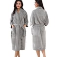 thumbnail image 1 of Toalla de Bata de Baño Unisex - Bata con Cinturón Ajustable, Microfibra Súper Absorbente, Suave y Cómoda para Spa y Hogar, 1 of 7