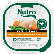 Nutro Cuts In Gravy Tender Chicken, Sweet Potato & Pea Stew Natural Wet Dog Food, 3.5 Oz Tray